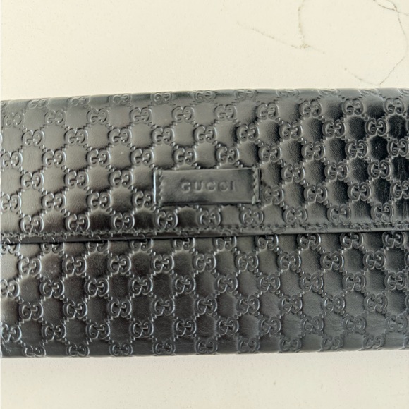 NWOT Gucci Guccissima Leather Black Wallet Entrupy Authenticated FULL INCLUSION - Picture 4 of 10